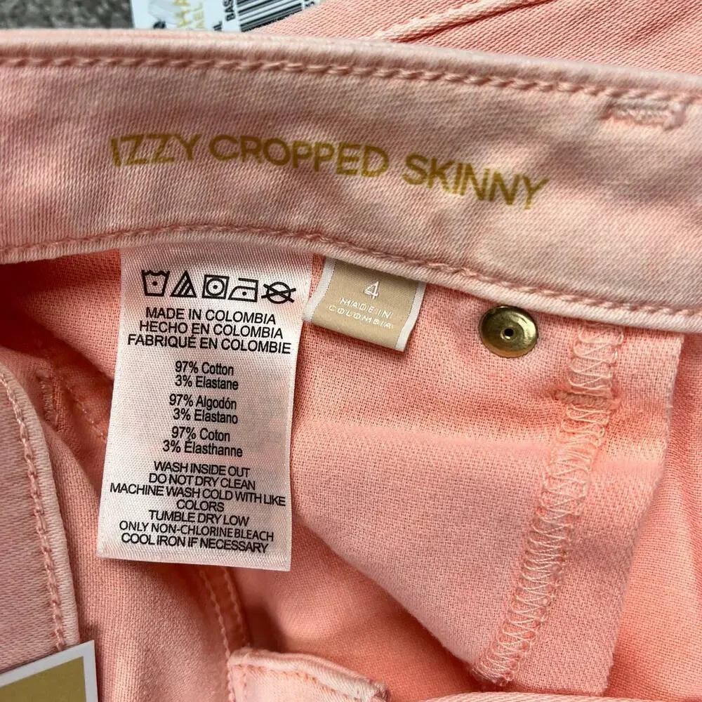 NWT! Michael Kors Dusty Coral Izzy Cropped Skinny size 4